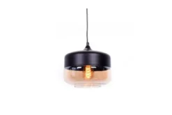 Lampada a sospensione stile industriale vintage BARLET Nero