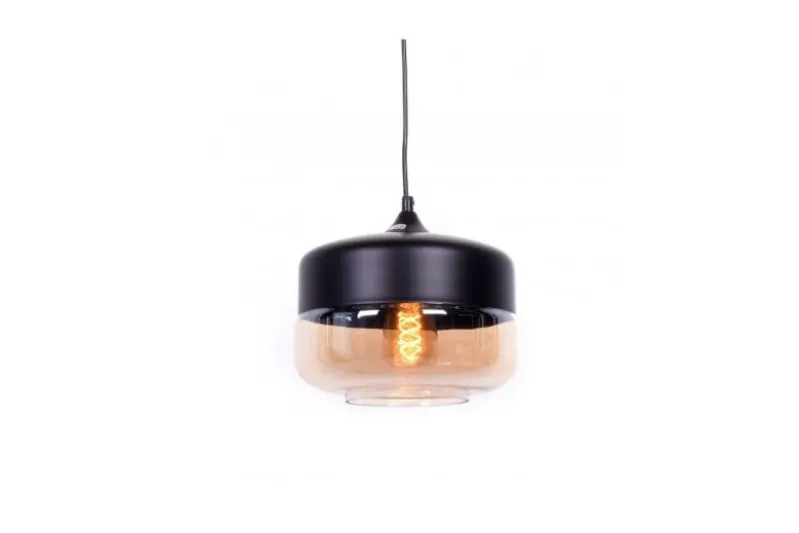Lampada a sospensione stile industriale vintage BARLET Nero