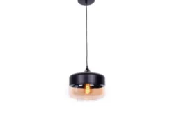 Lampada a sospensione stile industriale vintage BARLET Nero