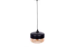 Lampada a sospensione stile industriale vintage BARLET Nero