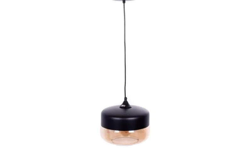 Lampada a sospensione stile industriale vintage BARLET Nero