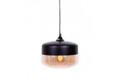 Lampada a sospensione stile industriale vintage BARLET Nero
