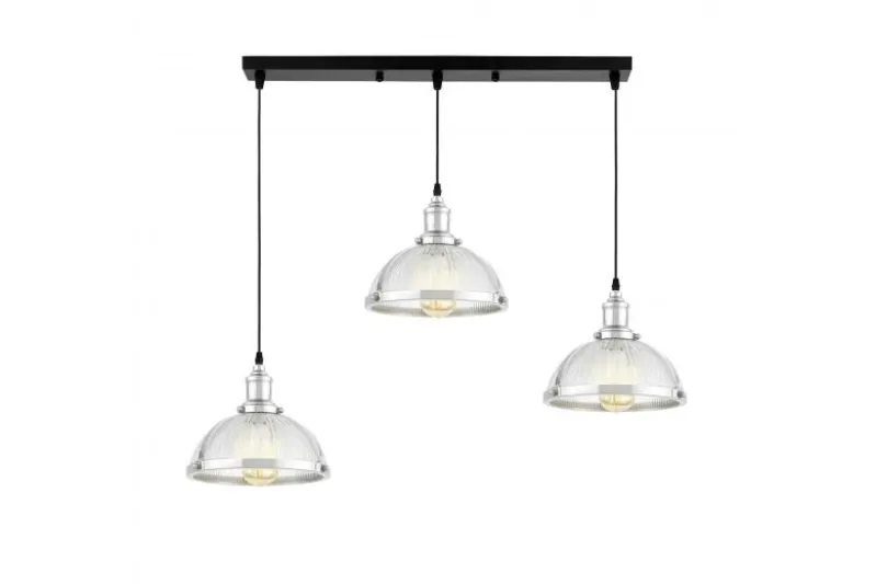 LAMPADA A SOSPENSIONE TRIPLA CROMATA BRICO W3 PRO