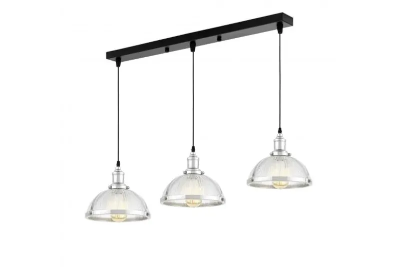 LAMPADA A SOSPENSIONE TRIPLA CROMATA BRICO W3 PRO