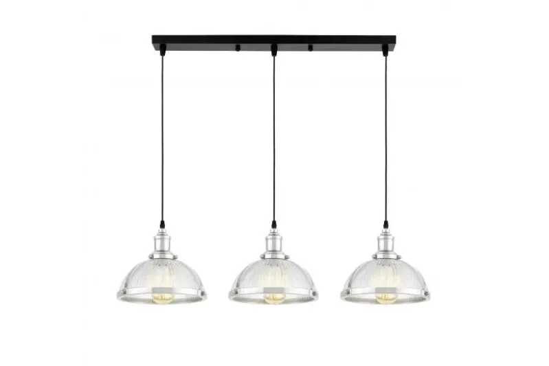 LAMPADA A SOSPENSIONE TRIPLA CROMATA BRICO W3 PRO