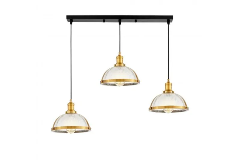 LAMPADA A SOSPENSIONE TRIPLA OTTONE BRICO W3 PRO