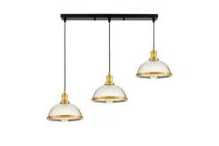 LAMPADA A SOSPENSIONE TRIPLA OTTONE BRICO W3 PRO