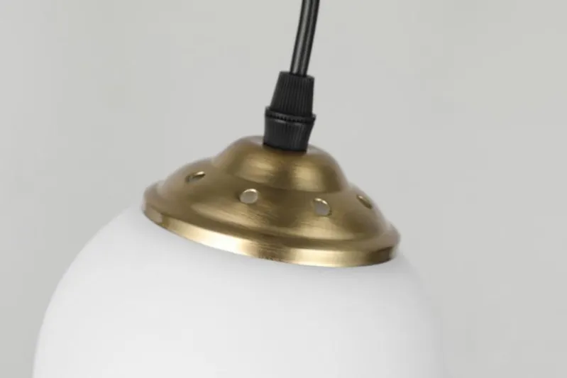 LAMPADA A SOSPENSIONE TRIPLA OTTONE FINO W3