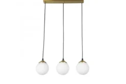LAMPADA A SOSPENSIONE TRIPLA OTTONE FINO W3