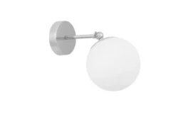 Lampada da parete a sfera cromata snodabile FREDICA W1