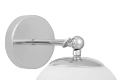 Lampada da parete a sfera cromata snodabile FREDICA W1