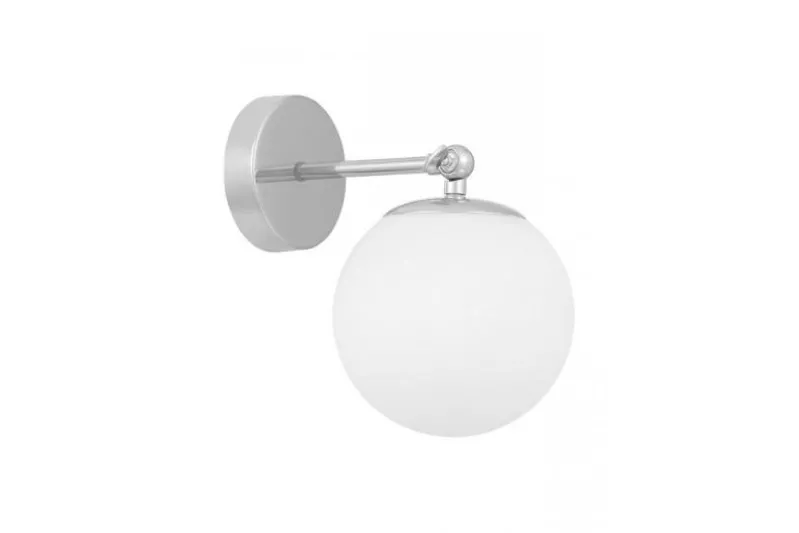 Lampada da parete a sfera cromata snodabile FREDICA W1