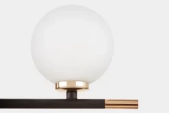 Lampada da parete a sfera doppia nero oro braccio destro MARSIADA NEO