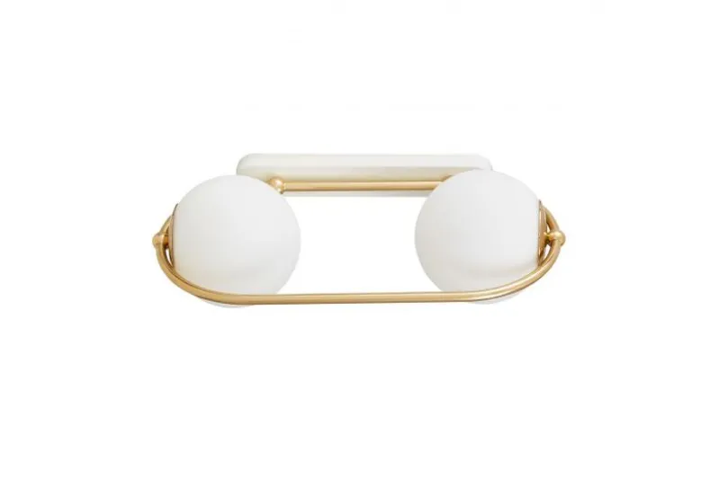 Lampada da parete a sfera doppia oro PANARI W2