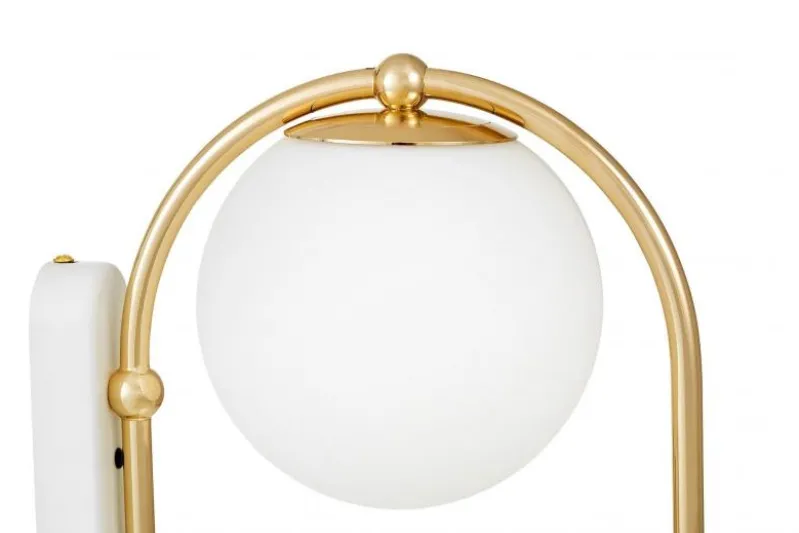 Lampada da parete a sfera doppia oro PANARI W2