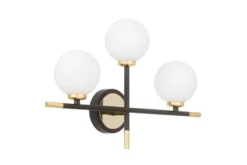 Lampada da parete a sfera oro e nera MARSIADA TRIO NEO