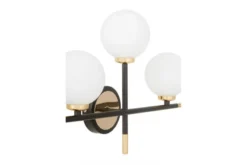 Lampada da parete a sfera oro e nera MARSIADA TRIO NEO