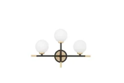 Lampada da parete a sfera oro e nera MARSIADA TRIO NEO