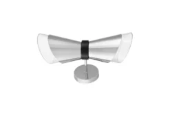 Lampada da parete cromata doppio braccio FABRO W2