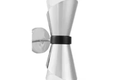 Lampada da parete cromata doppio braccio FABRO W2