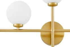 Lampada da parete due sfere braccio incrociato ottone MARSIADA NEO