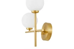 Lampada da parete due sfere braccio incrociato ottone MARSIADA NEO