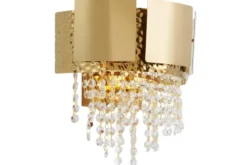 LAMPADA DA PARETE IN CRISTALLO ORO DIONA W2