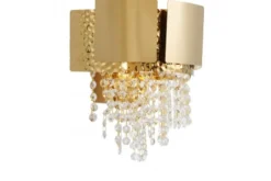 LAMPADA DA PARETE IN CRISTALLO ORO DIONA W2