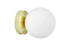 Lampada da parete MARSIADA W1 oro con sfera bianca