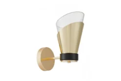 Lampada da parete moderna a bicchiere oro Fabro W1