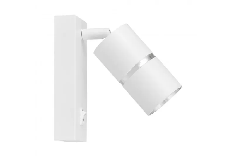 LAMPADA DA PARETE MODERNA BIANCO E ARGENTO ASTI PRO