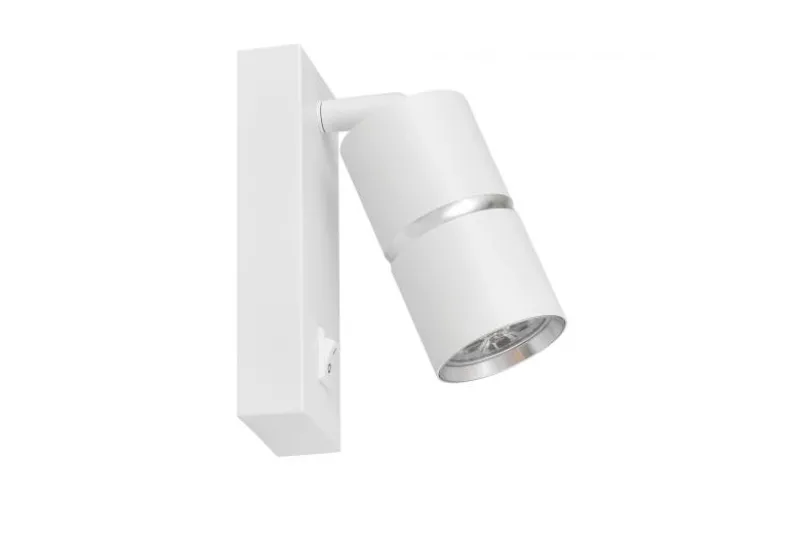 LAMPADA DA PARETE MODERNA BIANCO E ARGENTO ASTI PRO