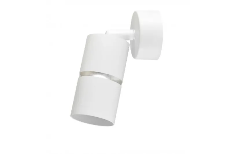 LAMPADA DA PARETE MODERNA BIANCO E ARGENTO ASTI W1