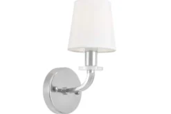 LAMPADA DA PARETE MODERNA BIANCO E CROMO ORLANDO W1