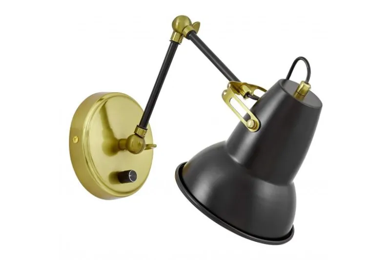 LAMPADA DA PARETE MODERNA NERA BONA W2