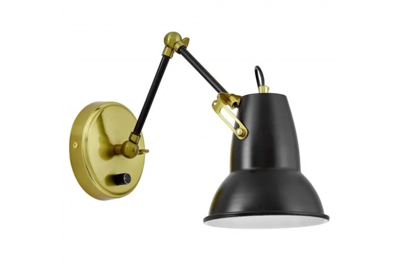 LAMPADA DA PARETE MODERNA NERA BONA W2