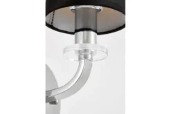 LAMPADA DA PARETE MODERNA NERA E CROMO ORLANDO W1