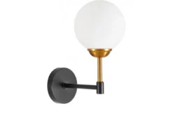 LAMPADA DA PARETE MODERNA NERA E ORO ALDONO
