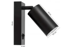 LAMPADA DA PARETE MODERNA NERA NEO PRO