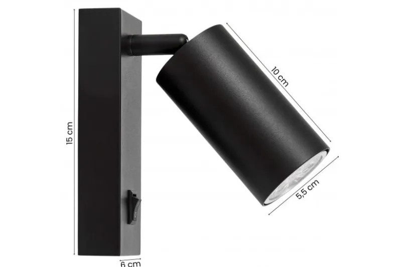 LAMPADA DA PARETE MODERNA NERA NEO PRO
