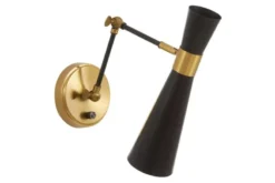 LAMPADA DA PARETE MODERNA NERA SENA W2