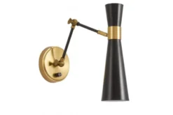 LAMPADA DA PARETE MODERNA NERA SENA W2