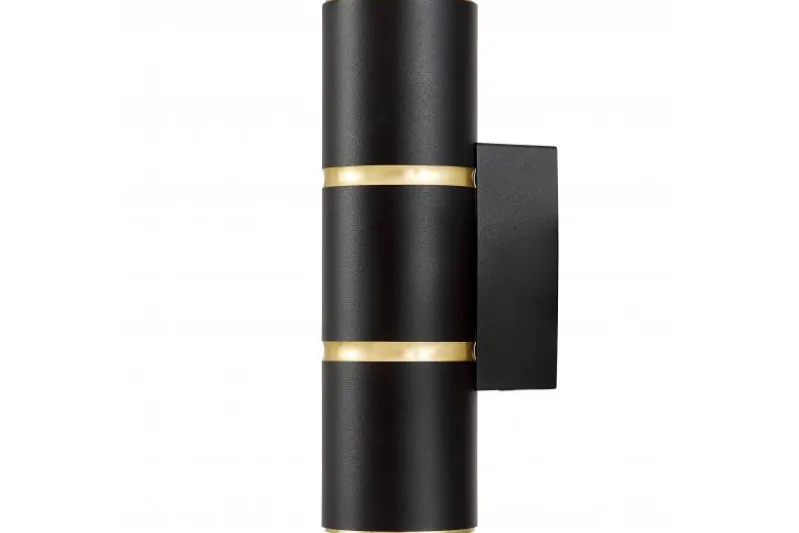 LAMPADA DA PARETE MODERNA NERO E ORO ASTI W2