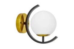 LAMPADA DA PARETE MODERNA NERO E ORO DONZANO D20