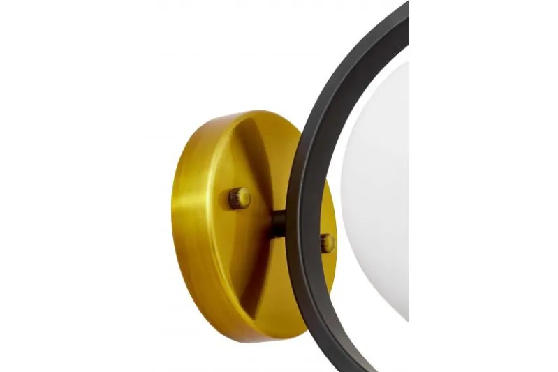 LAMPADA DA PARETE MODERNA NERO E ORO DONZANO D20