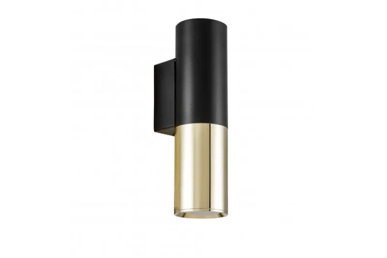 LAMPADA DA PARETE MODERNA NERO E ORO LINEO W1