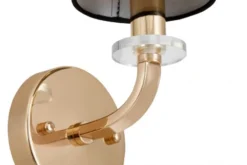 LAMPADA DA PARETE MODERNA NERO E ORO ORLANDO W1