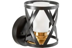 LAMPADA DA PARETE NERA E OTTONE ASTILA W1