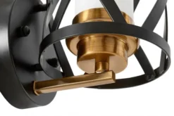 LAMPADA DA PARETE NERA E OTTONE ASTILA W1