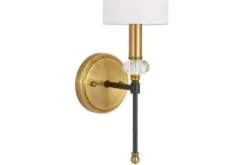 LAMPADA DA PARETE NERO E OTTONE RODEZIO W1